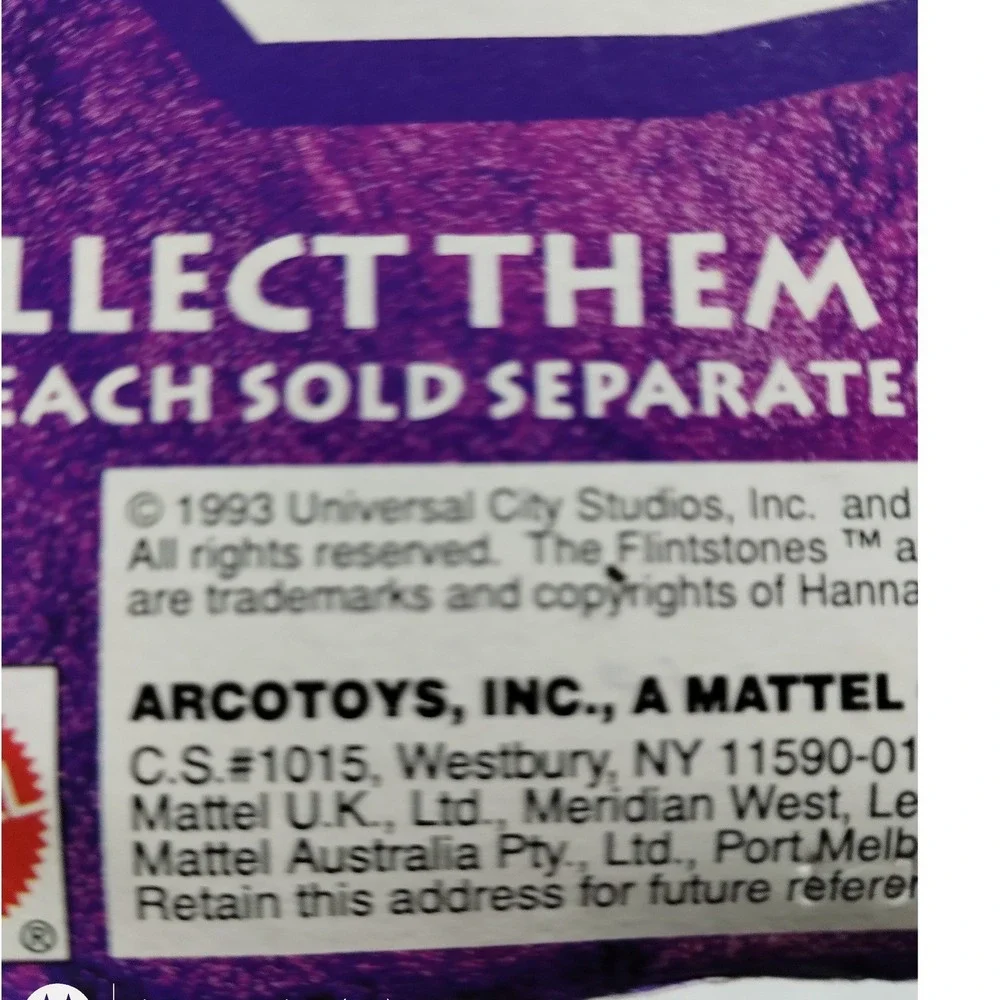 Vintage 1993 Mattel Flintstones Movie Fred &‎ Barney Figures New Sealed Lot 2